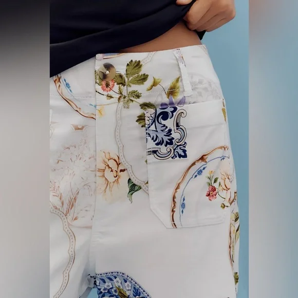 Anthro The Colette Cropped Wide Leg Pants by Maeve: Magic Fabric Edition✨ - Picture 2 of 8